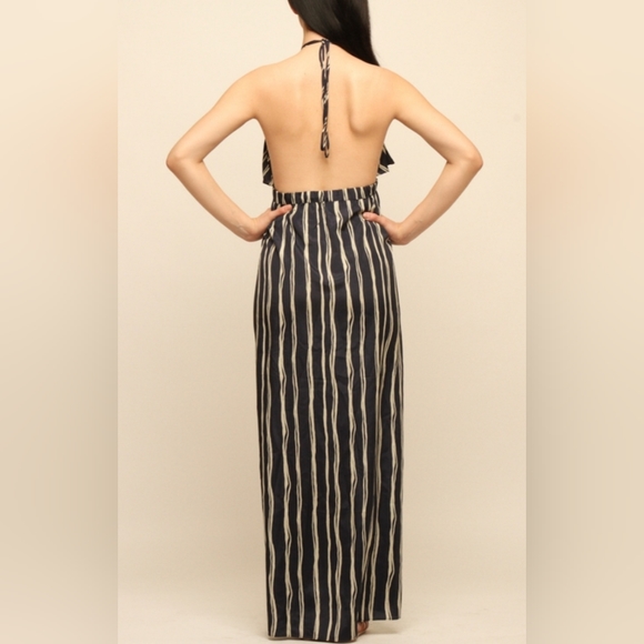 Halter Striped Maxi Dress - Picture 5 of 6